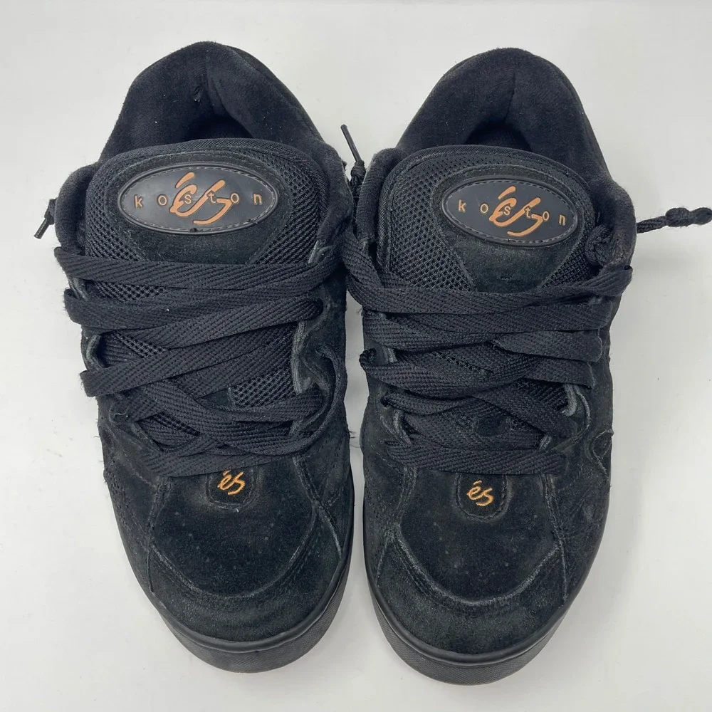 VTG es Eric Koston Skate Shoes Black Gum EK-01 Iconic 2003 Sz 12‎ Y2K Retro Read